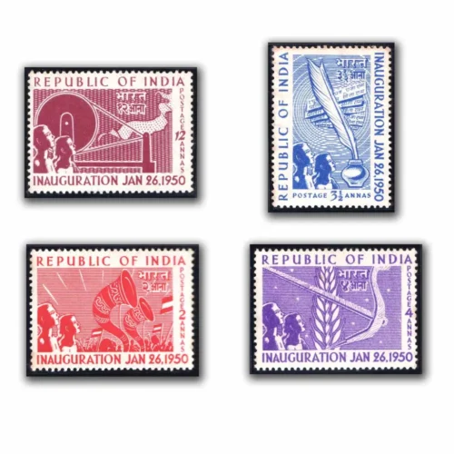 1950 Inauguration of Republic of India 4v Stamp