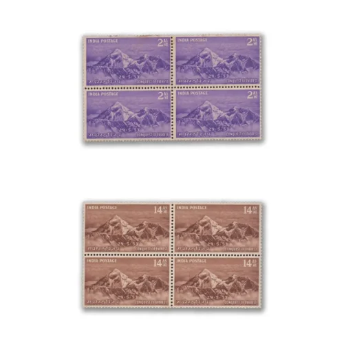 1953 Conquest of Mount Everest 2v Stamp Block of 4