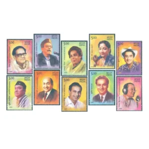 2016 Legendary Singers of India 10v Stamp