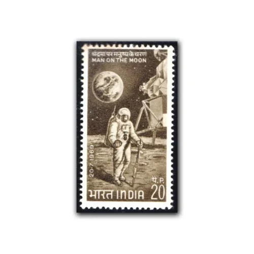 1969 First Man on the Moon (Astronaut On Moon & View On Earth)