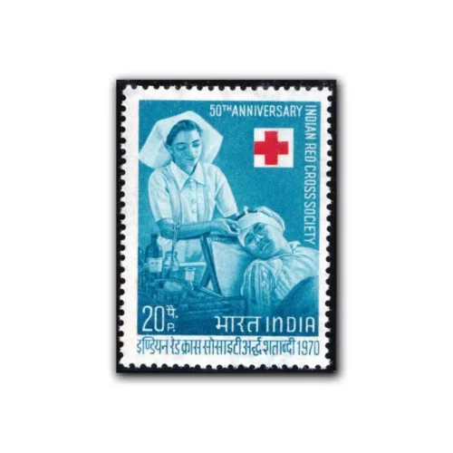 1970 50th Anniversary of Indian Red Cross Society (Nurse & Patient) 1v Stamp