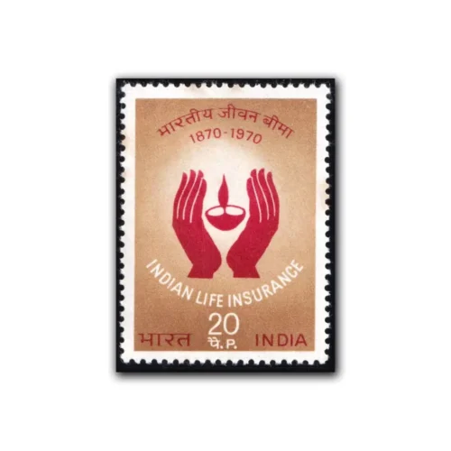 1971 Centenary of Indian Life Insurance (Hands and Lamp) 1v Stamp