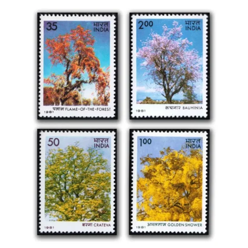 1981 Indian Flowering Trees 4v Stamp