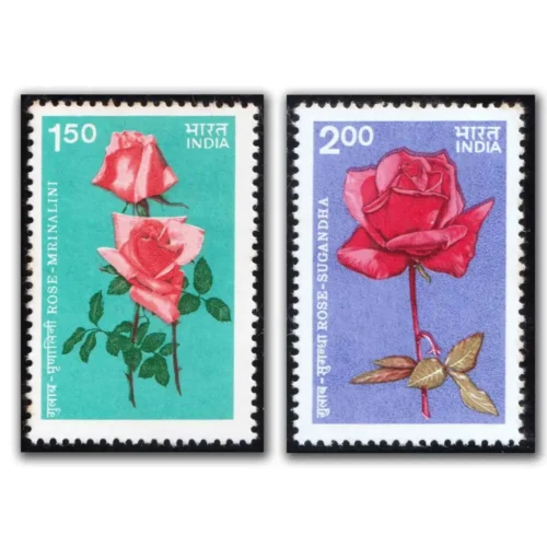 1984 Indian Roses 2v Stamp