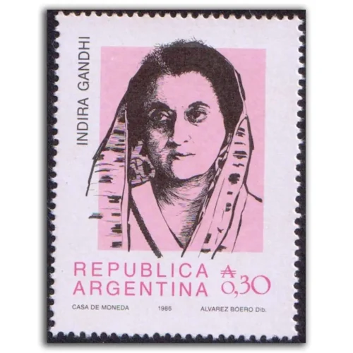 1986 Argentina Indira Gandhi 1v Stamp
