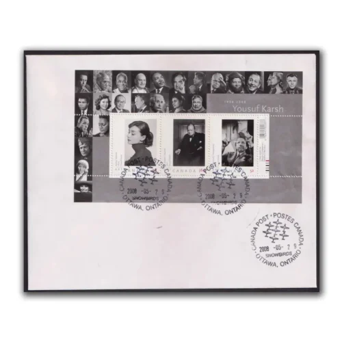 2008 Canada Indira Gandhi Yousuf Karsh Miniature Sheet on FDC