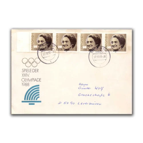 1986 Germany Indira Gandhi 1v Stamp Postally used on cover