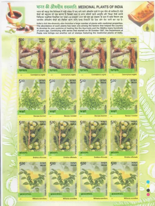 2003 Medicinal Plants 4v Stamp Strip in Sheetlet