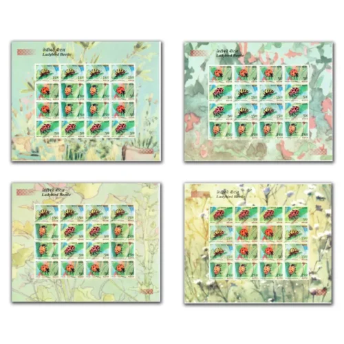 2017 Ladybird Beetles 4v Stamp in 4 different Sheetlet