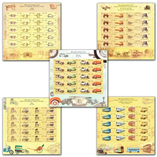 2017 Means of Transport Through the Ages 20v Stamp in 5 Different Sheetlet