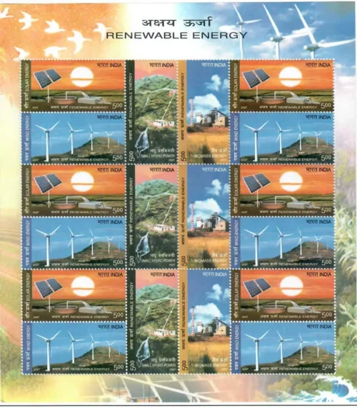 2007 Renewable Energy (Solar, Wind, Small Hydro and Biomass Energy) 4v Mixed Sheetlet of 18 Stamps