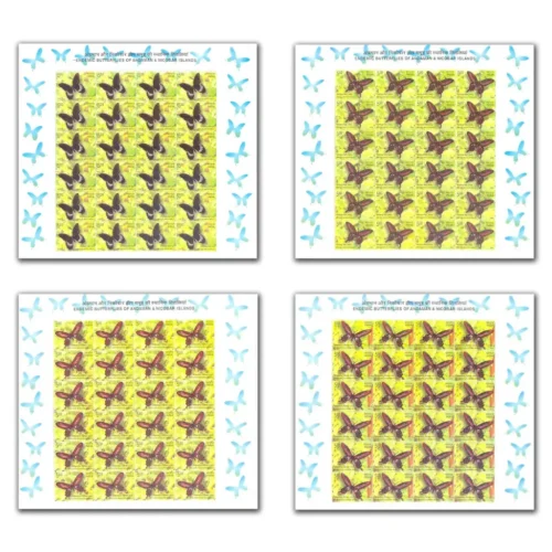 2008 Endemic Butterflies of Andaman and Nicobar Islands 4v Stamp in 4 Different Sheetlet