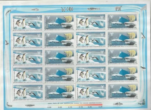 2009 Preserve the Polar Regions and Glaciers Setenant Stamp Sheetlet