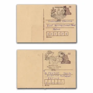 1992 Calcutta Panchkalyanak Pratishtha Mahotsav Cancellation on Set of 2 postcard Postally Used
