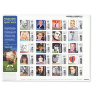 2012 USA Vegan Vegetarian Stamp Sheet