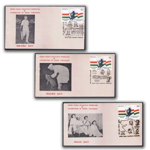1989 Jawaharlal Nehru Birth Centenary Special Cover (Set of 3)