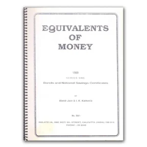 1989 Equivalent of money by Manik Jain & I. K. Kathotia (Photocopy)
