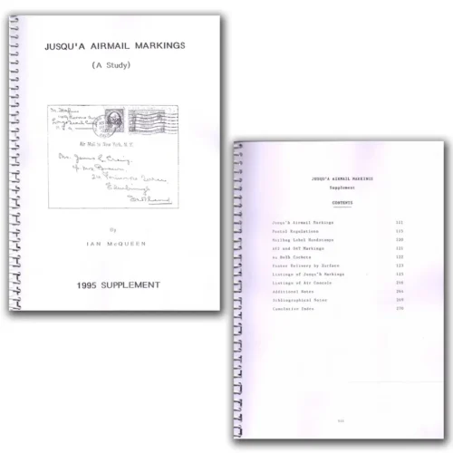 1993 Jusqu A Airmail Markings (A study) Vol. I & II by lan Macqueen - Image 3