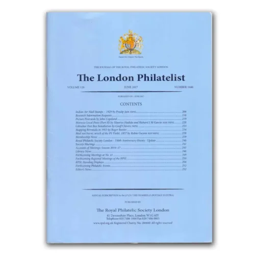 2017 The London Philatelist Vol. 126 - June
