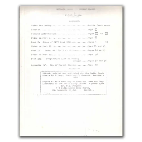 English Names for Indian Places by M.F.C. Martin (Photocopy) - Image 2