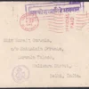 1949 Sabko Sanmati De Bhagwan Boxed Cancellation on an Incoming Mail to India