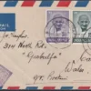 1948 Gandhi 3v Stamp Postally used on Cover from Bombay to Wales