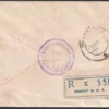 1948 Gandhi 3v Registered Private FDC to Bombay - Image 2