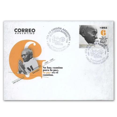 2019  Argentina Gandhi 150th Birth Anniversary 1v Stamp on FDC
