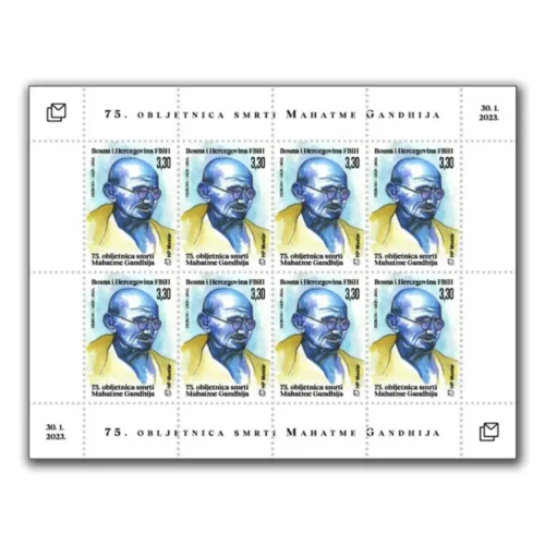 2023 Bosnia and Herzegovina 75th Anniversary of Mahatma Gandhi Death 1v Sheetlet