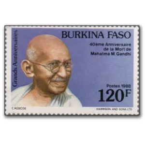 1988  Burkina Faso Gandhi 1v Stamp