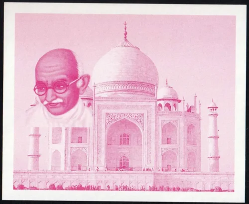 1997 Easdale Island Mahatma Gandhi Miniature Sheet Progressive Colour Proof (7 different) - Image 3