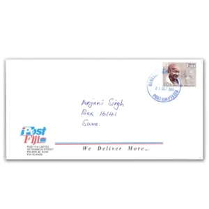 2019  Fiji Gandhi 150th Birth Anniversary Abolition of Girmit 1v Stamp Postally used on Cover (Type I)