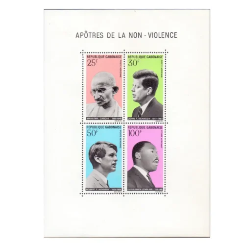 1969  Gabon Gandhi Apostle's of Non-Violence Miniature Sheet