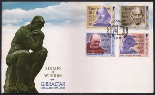 1998 Gandhi 1998 Gibraltar First Day Cover