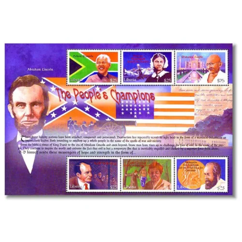 2001  Liberia Gandhi the People's Champion Sheetlet