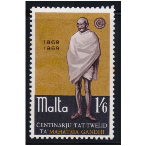 1969  Malta Gandhi Birth Centenary 1v Stamp