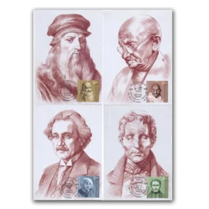 2019  Moldova Gandhi (Personality that changed the history of the World) 4 different Maxim Cards (Cancelled)
