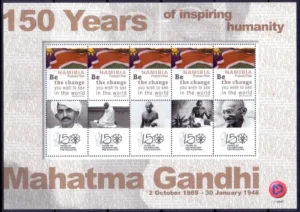 2019  Namibia Gandhi 150th Years of Inspiring Humanity Sheetlet