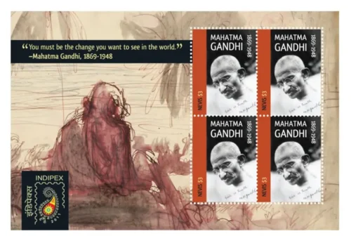 2011   Nevis Gandhi Indipex Sheetlet (Type II)