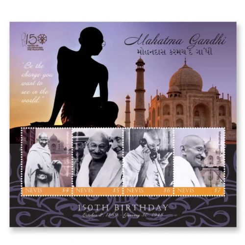 2019  Nevis Gandhi 150th Birth Anniversary Sheetlet