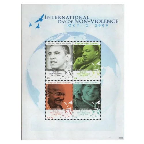 2009 Papua New Guinea Gandhi Intenational Day of Non-Violence Sheetlet