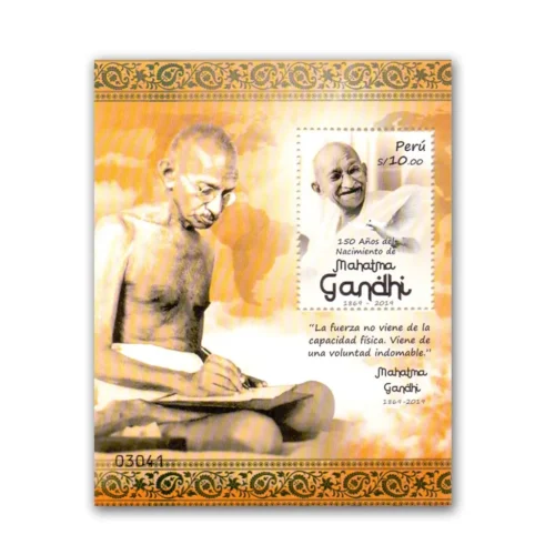 2020  Peru Gandhi 150th Birth Anniversary Miniature Sheet