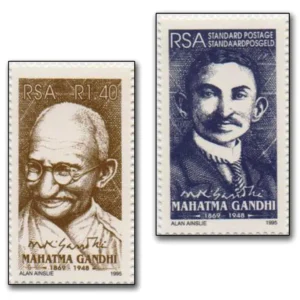 1995  South Africa Gandhi 2v Stamp