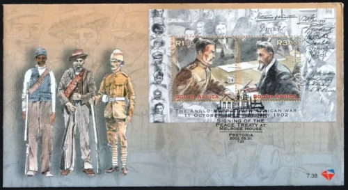 2002 The Anglo-Boer South African War M/Sheet on FDC Gandhi Theme