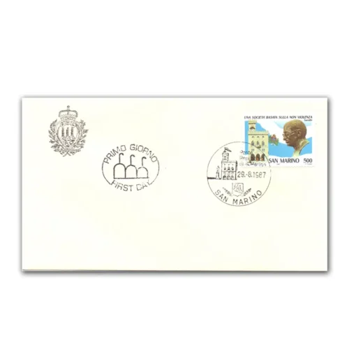 1987  San Marino  Gandhi 1v Stamp on FDC