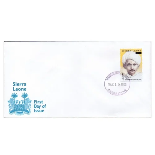 2008  Sierra Leone Gandhi 1v overprinted Stamp on FDC