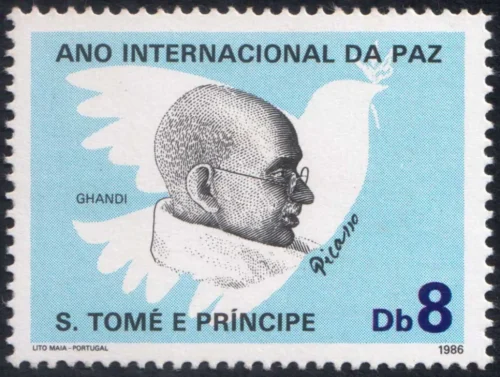 1986 S. Tome E. Principe Gandhi International Year of Peace 1v Stamp