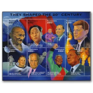 1996  Tanzania Gandhi They Shaped the 20th Century Sheetlet