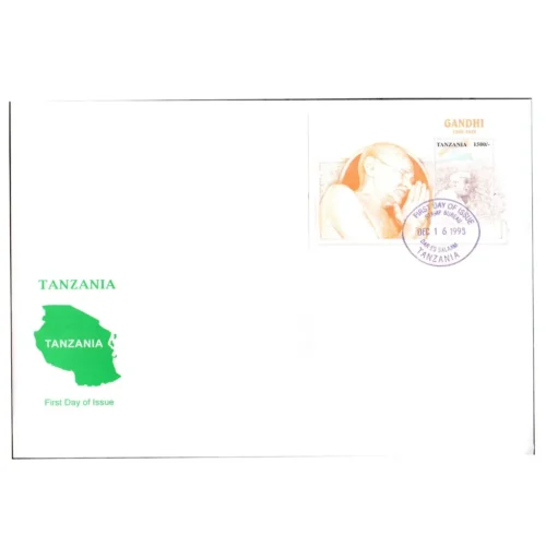 1998  Tanzania Gandhi and Nehru Miniature Sheet on FDC