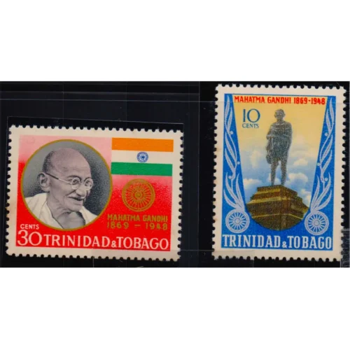 1969  Trinidad and  Tobago Gandhi 2v Stamp